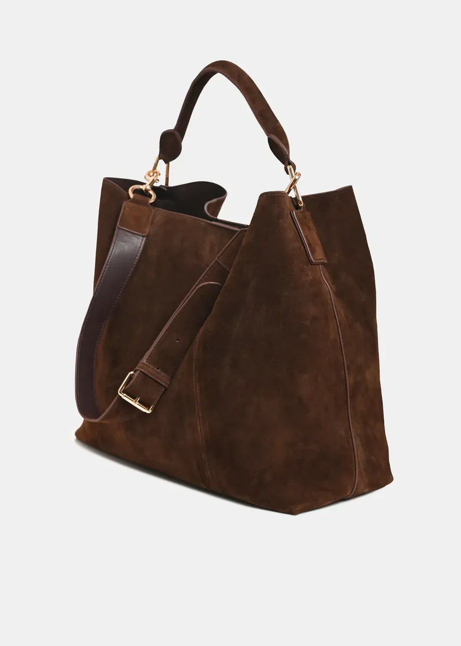 Essentiel Antwerp Kroon Suede Leather Shopper Bag