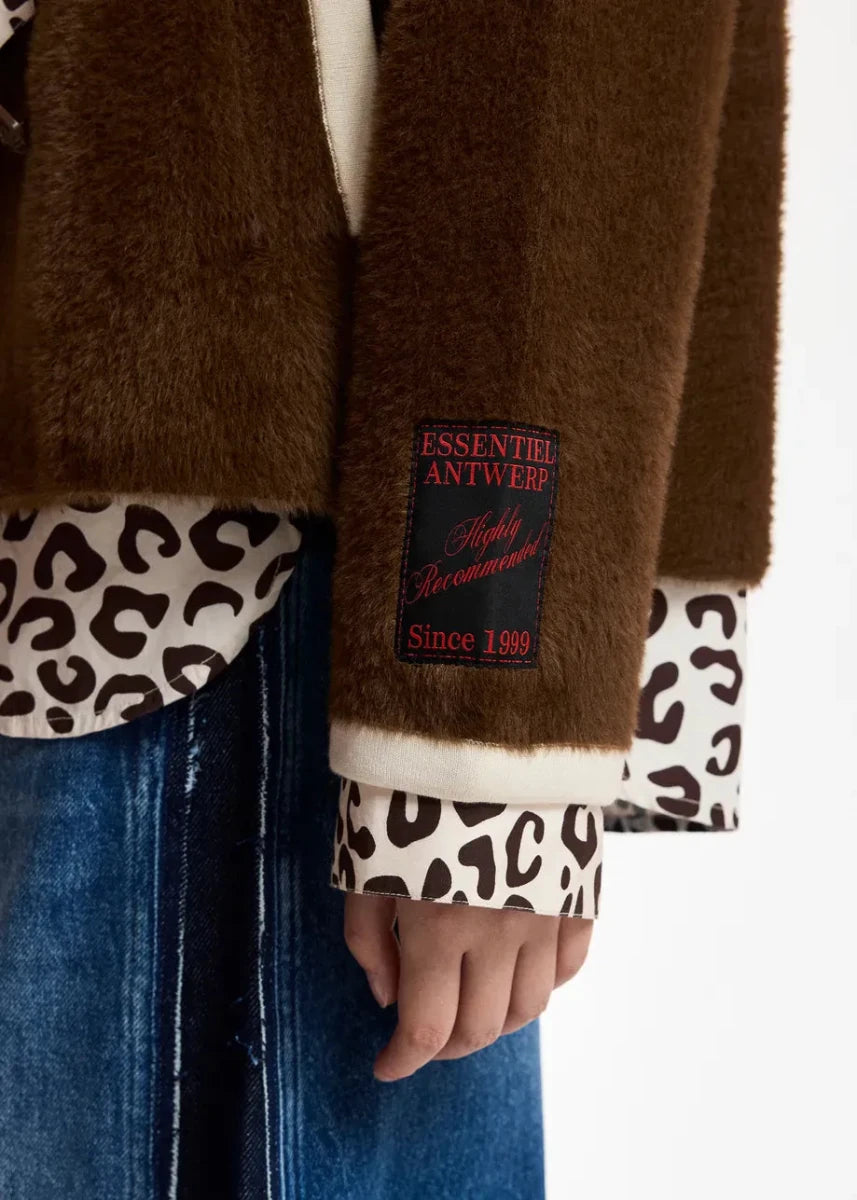 Essentiel Antwerp Kugar Contrast Cardigan - ESSENTIEL ANTWERP - Luxe Leopard
