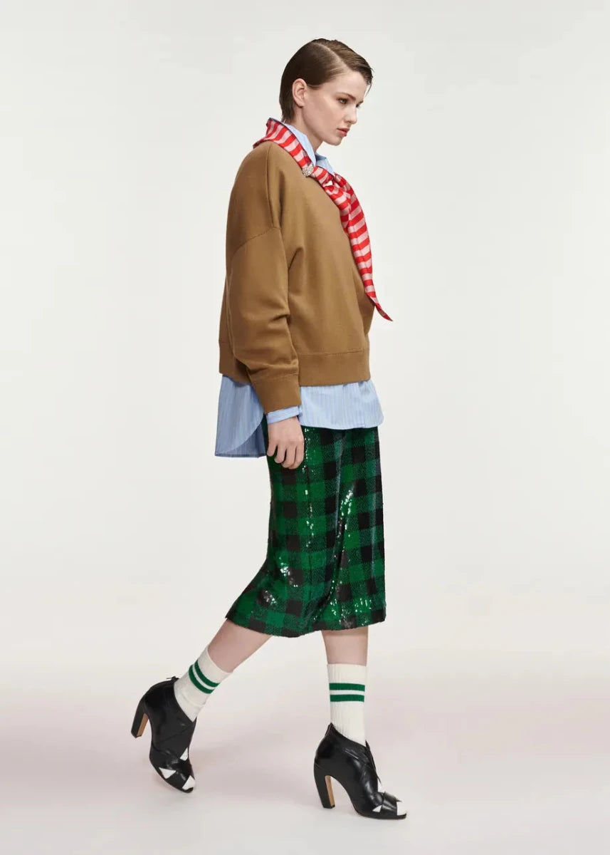Essentiel Antwerp Kurtis Pullover With Scarf - ESSENTIEL ANTWERP - Luxe Leopard
