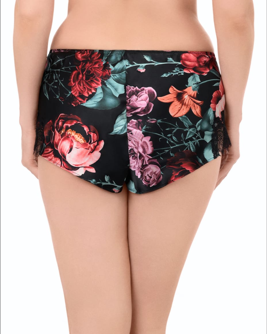 Sainted Sisters Print French Knicker in Fleur Noir - SAINTED SISTERS - Luxe Leopard