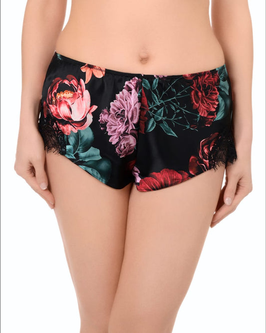 Sainted Sisters Print French Knicker in Fleur Noir - SAINTED SISTERS - Luxe Leopard