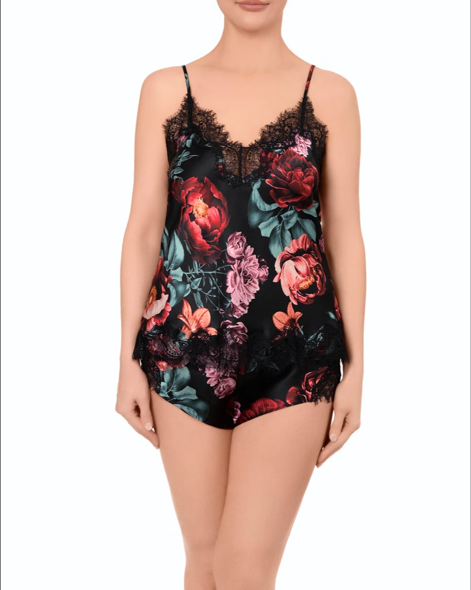 Sainted Sisters Scarlett Print Cami in Fleur Noir - SAINTED SISTERS - Luxe Leopard