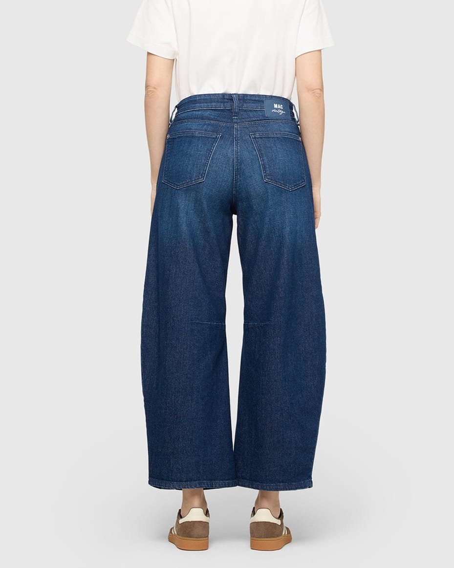 MAC Dakota Barrel Jeans in Blue Mended Wash
