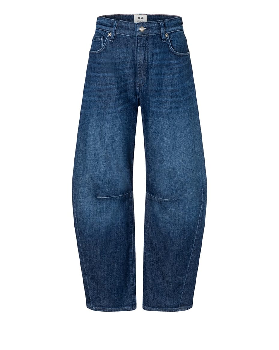 MAC Dakota Barrel Jeans in Blue Mended Wash