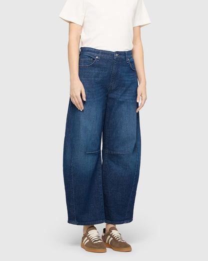 MAC Dakota Barrel Jeans in Blue Mended Wash