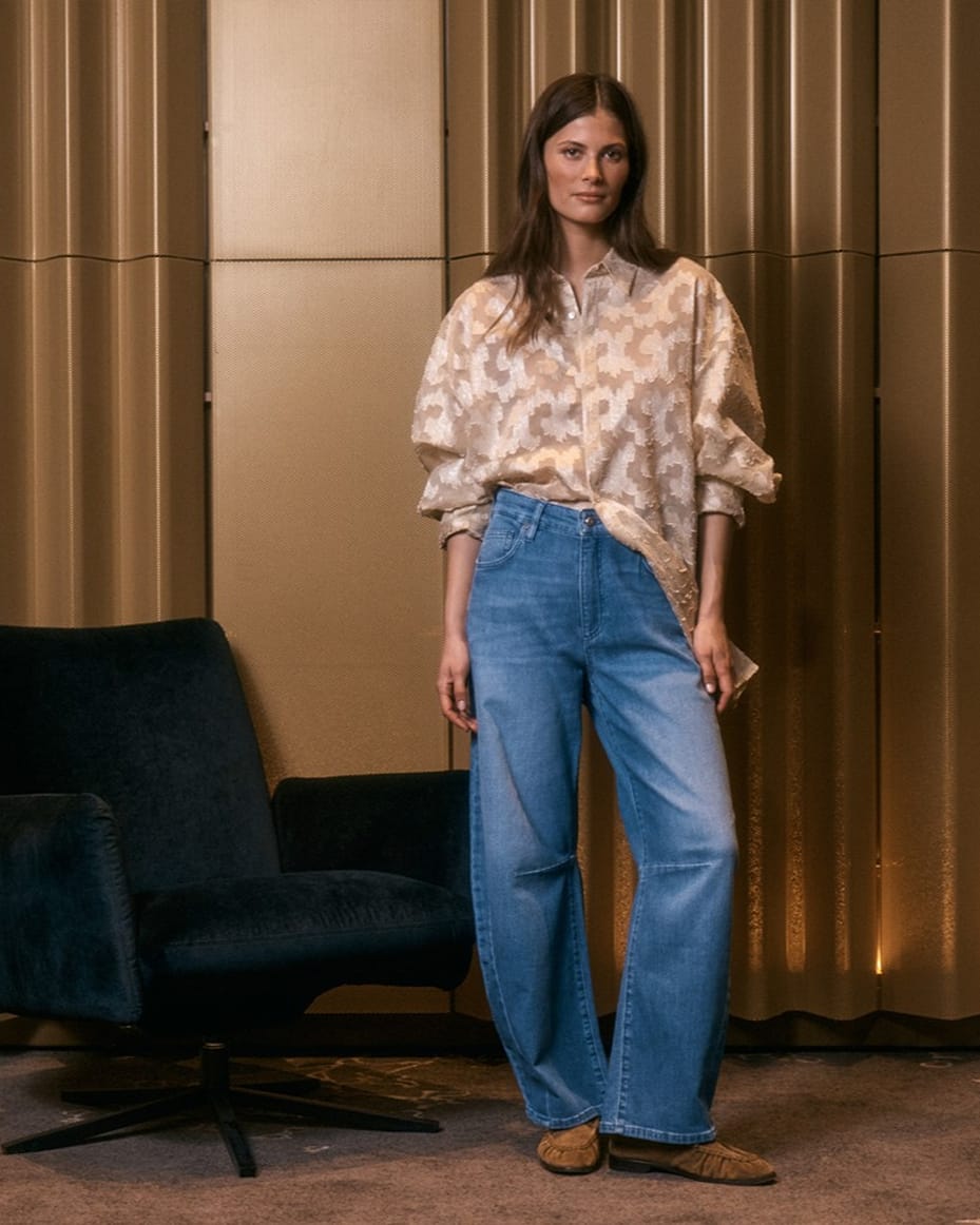 MAC Dakota Barrel Jeans in Fancy Sapphire Blue - MAC - Luxe Leopard