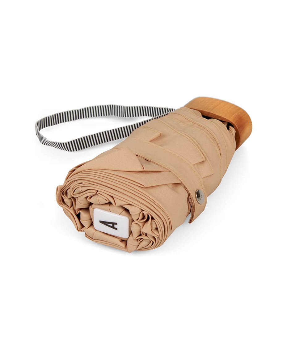Anatole Camille Folding Compact Umbrella in Beige - ANATOLE - Luxe Leopard