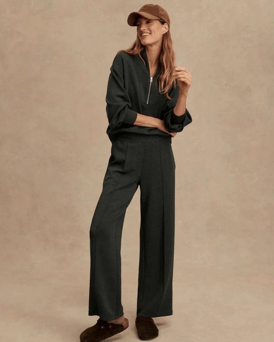 Varley The Wide Leg Pant 30 Olive Marl - VARLEY - Luxe Leopard