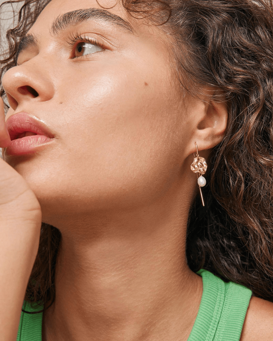 Enamel Copenhagen Kai Pearl Earring - Luxe Leopard