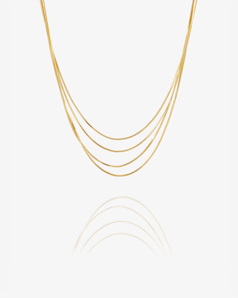 Rachel Jackson Into the Groove Drape Necklace in Gold