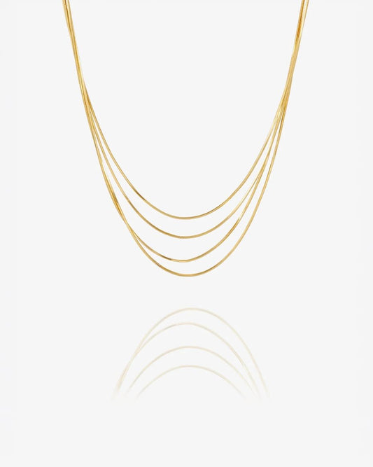 Rachel Jackson Into the Groove Drape Necklace in Gold - RACHEL JACKSON - Luxe Leopard