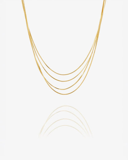 Rachel Jackson Into the Groove Drape Necklace in Gold