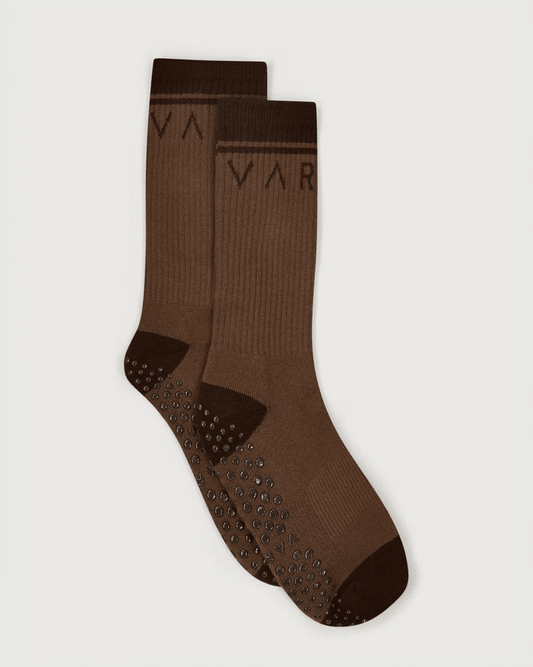 Varley Kendrick Grip Sock Deep Taupe - VARLEY - Luxe Leopard