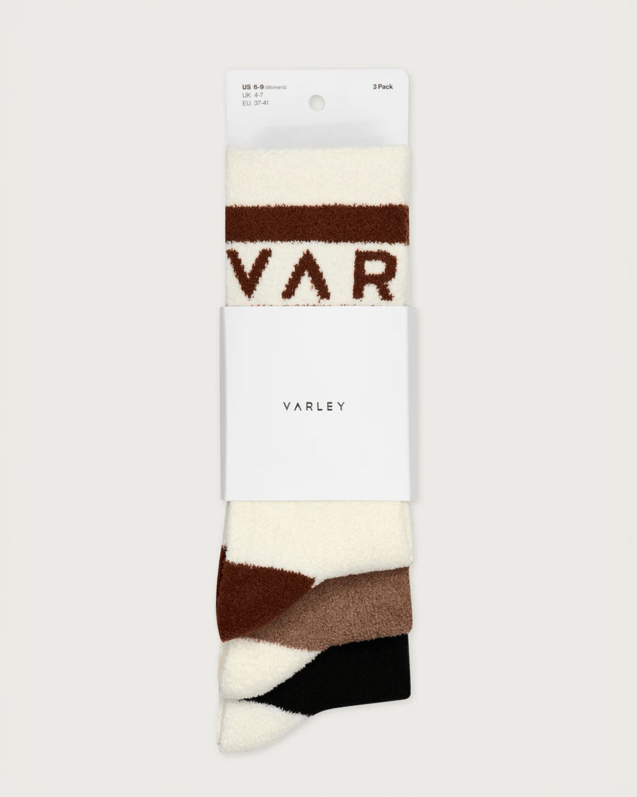 Varley Spencer Sock 3 Pack Egret/Chanterelle/Black
