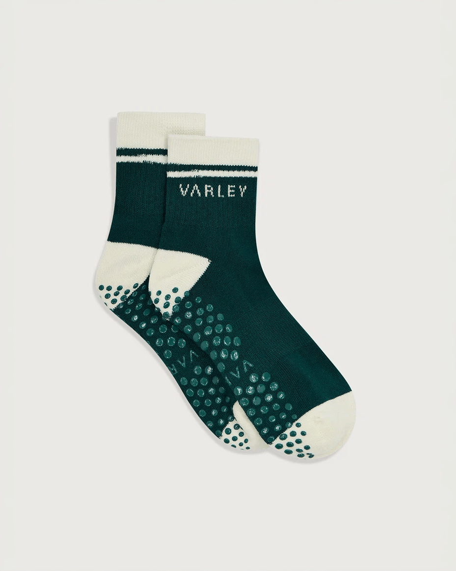 Varley Grayson Half Crew Grip Sock Ponderosa Pine