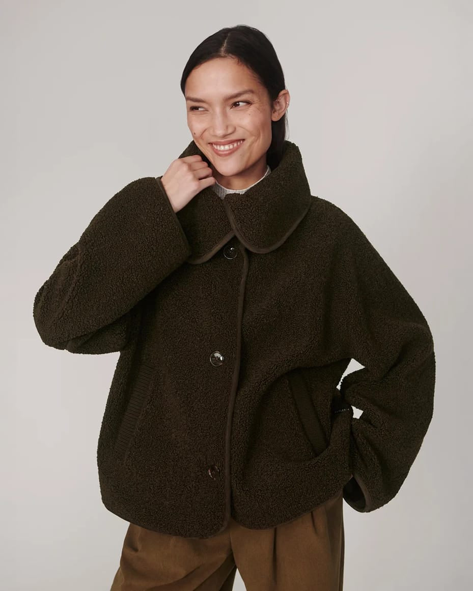 Varley Kellan Short Boxy Jacket Olive Bark