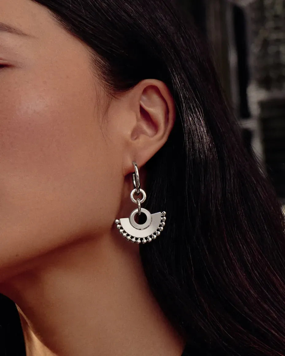 Missoma Zenyu Silver Chandelier Hoop Earrings