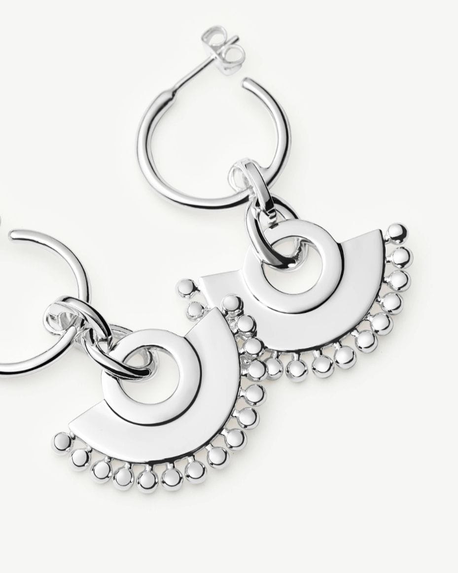Missoma Zenyu Silver Chandelier Hoop Earrings