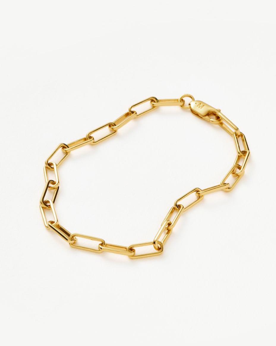 Missoma Classic Mini Gold Paperclip Chain Bracelet