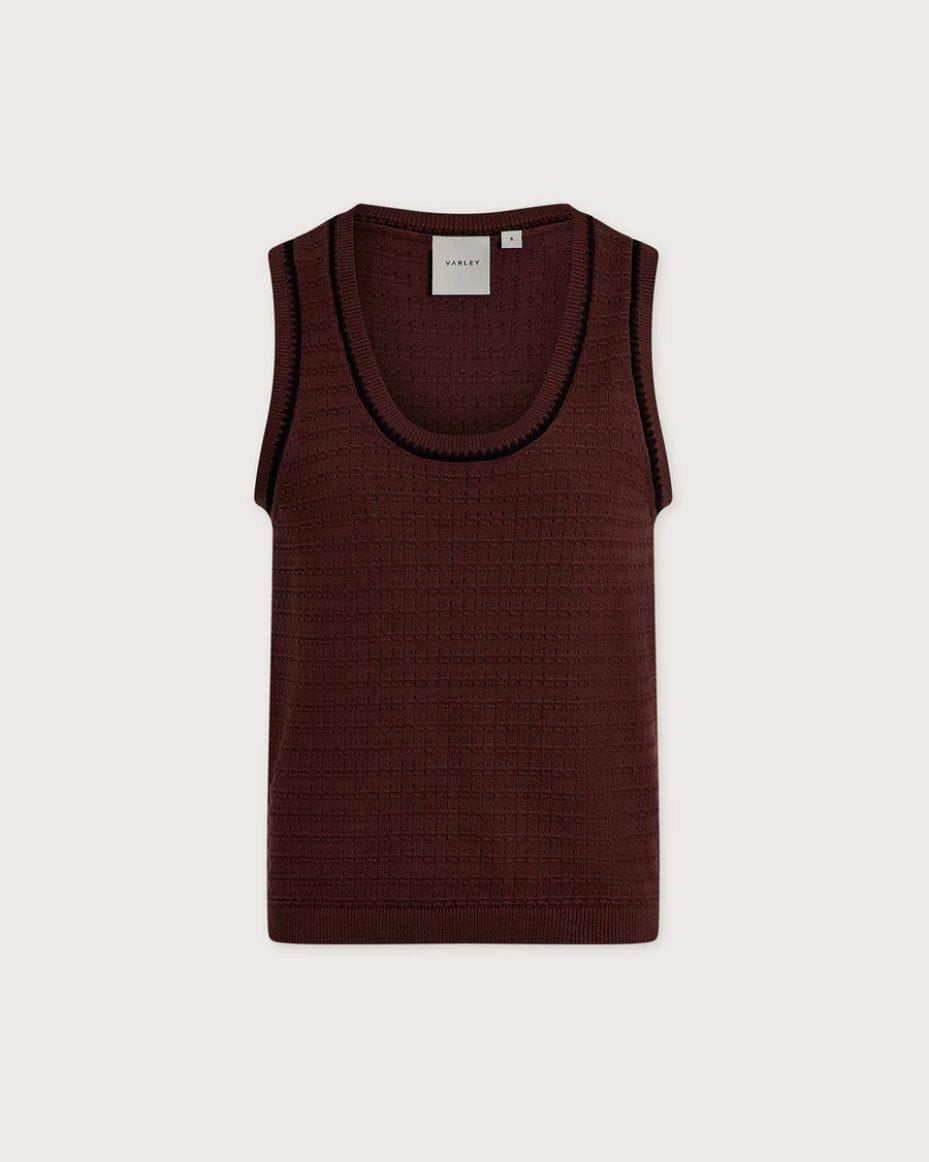 Varley Gideon Knit Tank Ironwood - Varley - Luxe Leopard