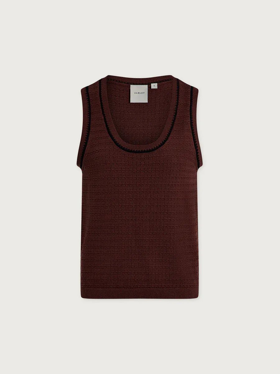 Varley Gideon Knit Tank Ironwood - Varley - Luxe Leopard