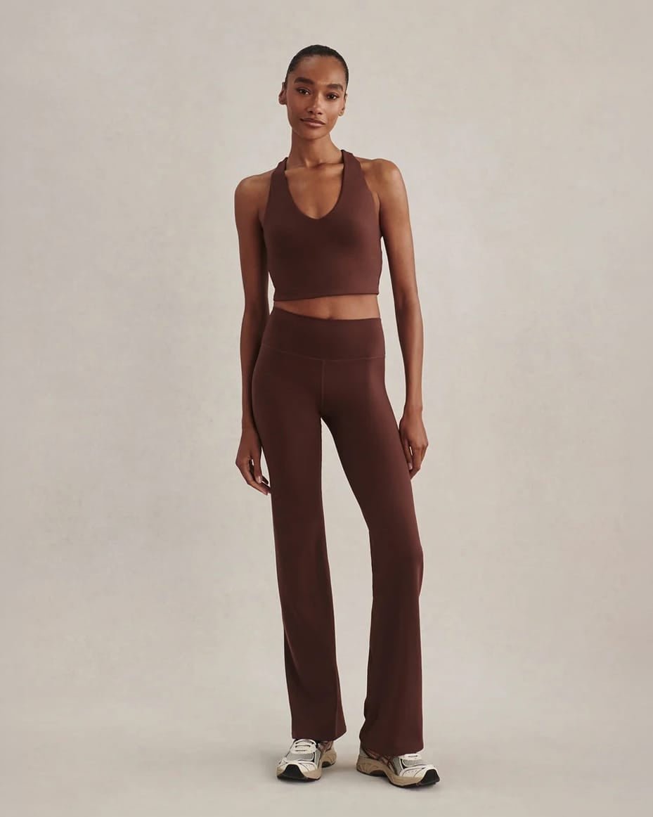 Varley Always Flare Legging 32 Deep Mahogany - VARLEY - Luxe Leopard