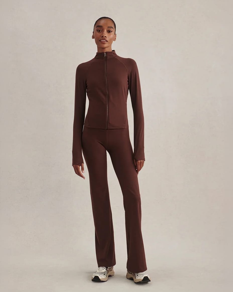 Varley Always Zip Through Deep Mahogany - VARLEY - Luxe Leopard