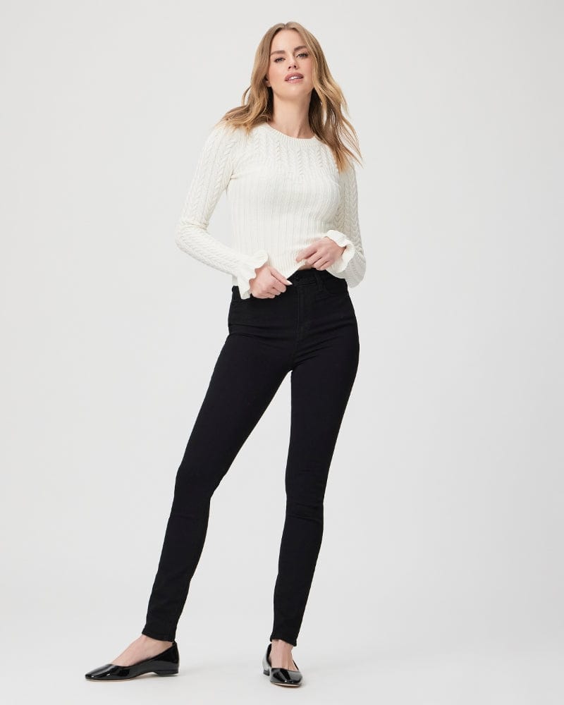 Paige Margot Ultra Skinny - Black Shadow Denim Jean - Luxe Leopard