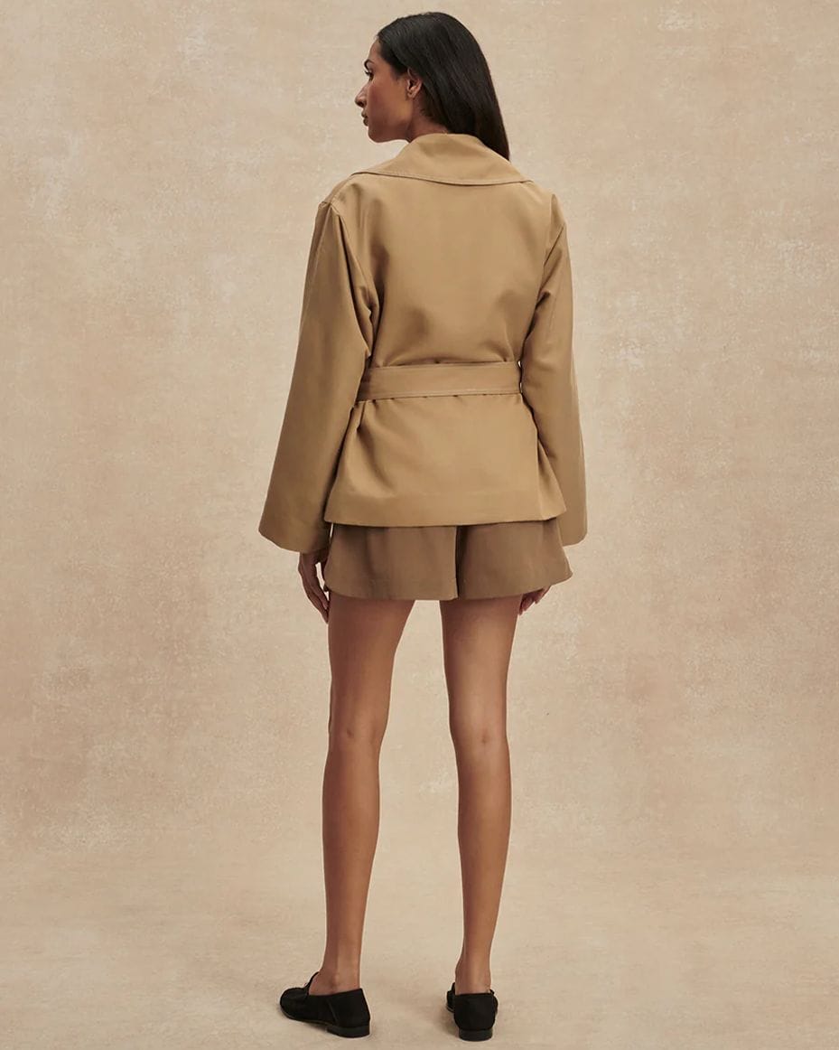 Varley Maddox Short Trench - VARLEY - Luxe Leopard