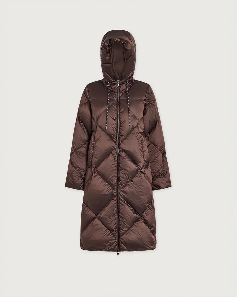 Varley Ashfield Long Down Puffer Dark Truffle Metallic - VARLEY - Luxe Leopard