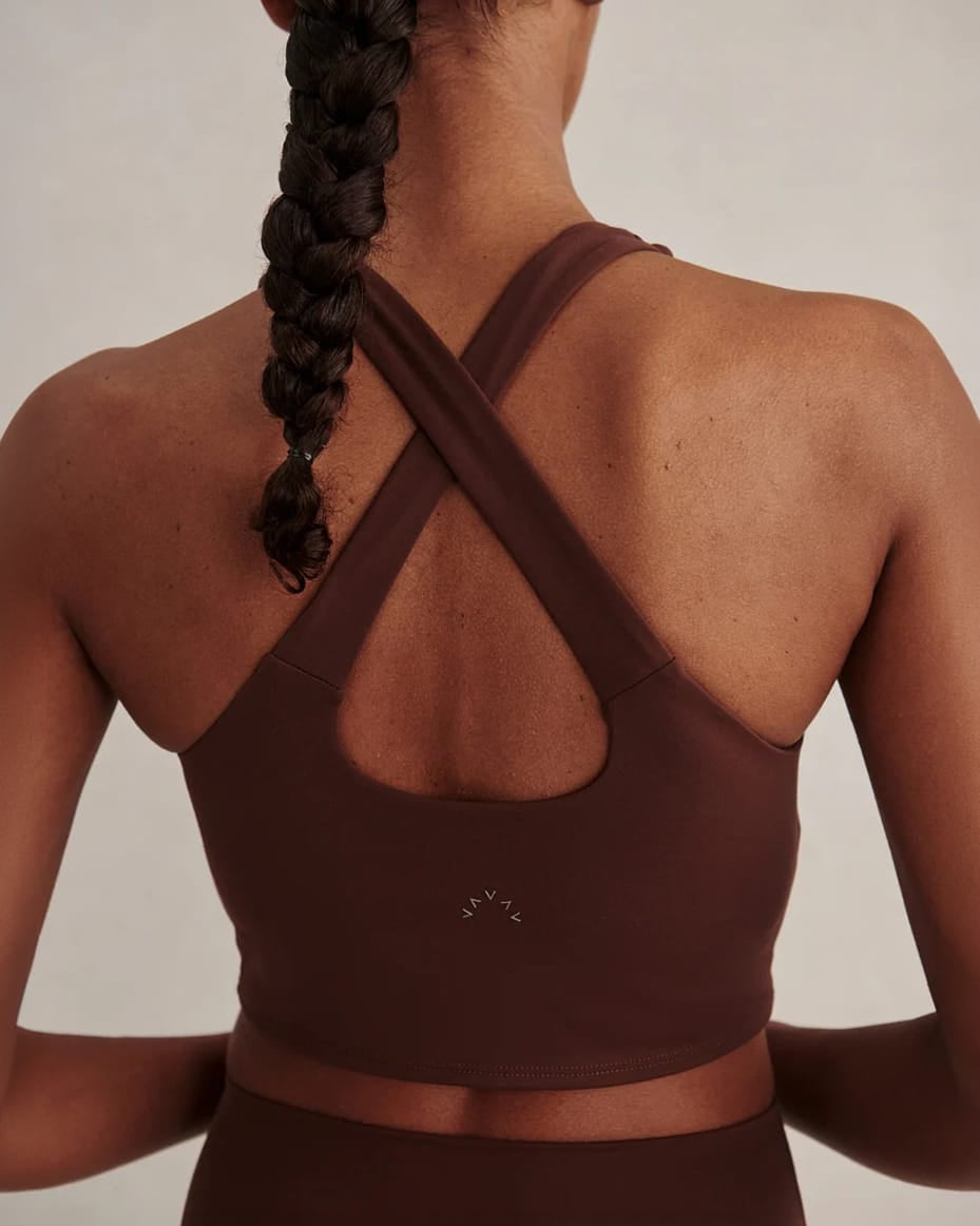 Varley Always Burke Cropped Tank Deep Mahogany