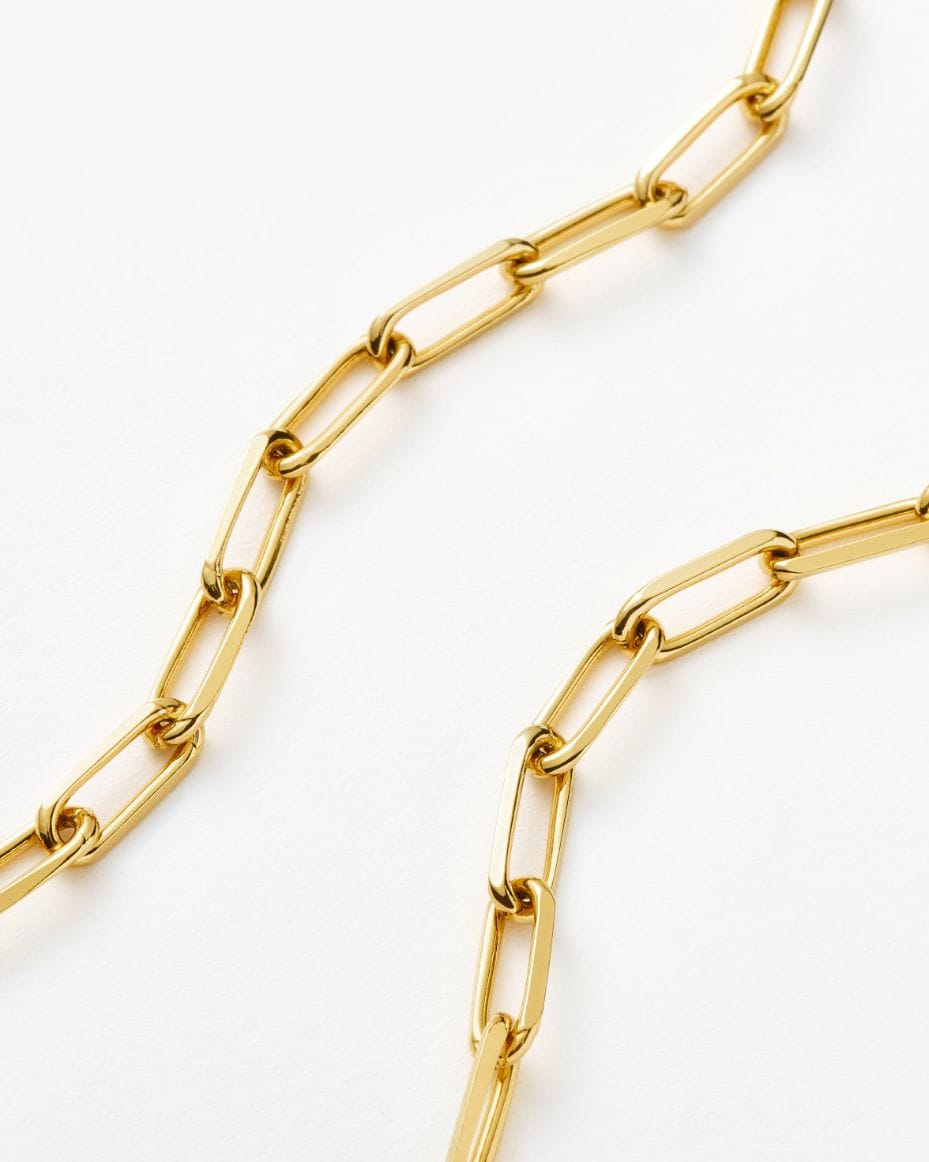 Missoma Classic Mini Gold Short Paperclip Chain Necklace