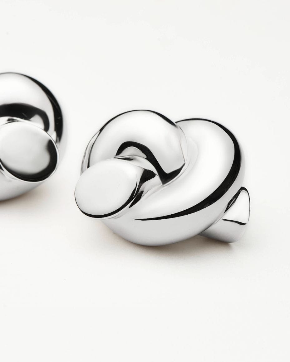 Missoma Lucy Williams Silver Knot Oversized Stud Earrings