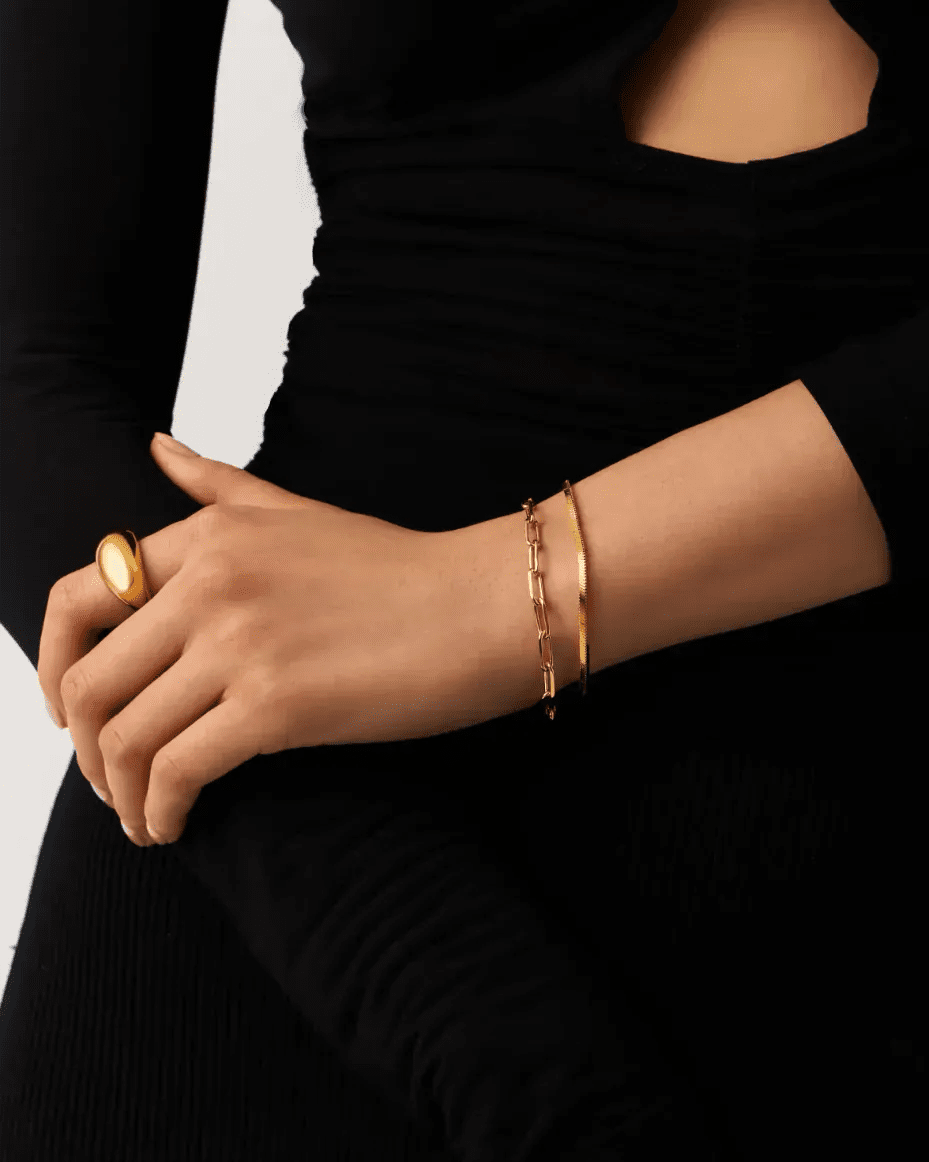 Missoma Classic Mini Gold Paperclip Chain Bracelet - MISSOMA - Luxe Leopard