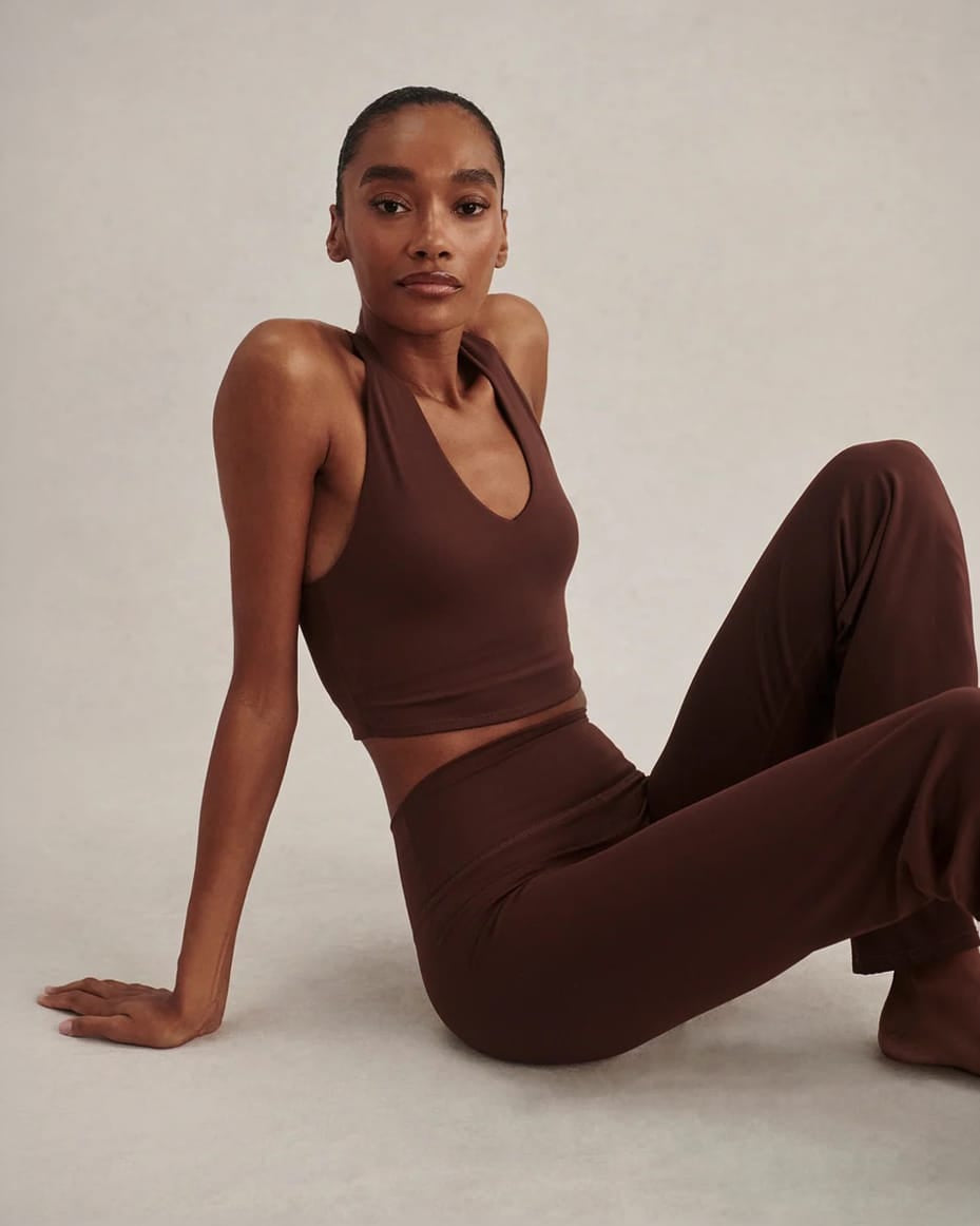 Varley Always Burke Cropped Tank Deep Mahogany