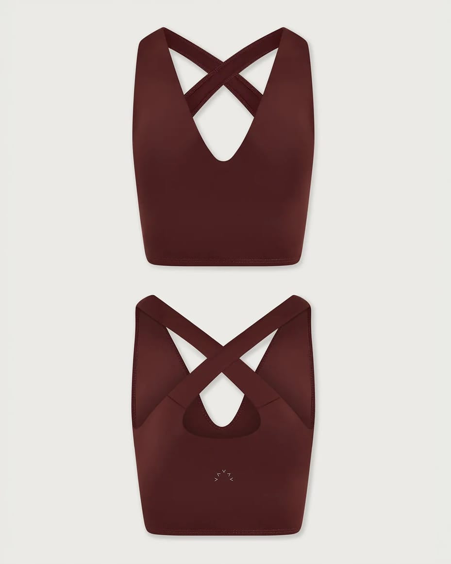Varley Always Burke Cropped Tank Deep Mahogany