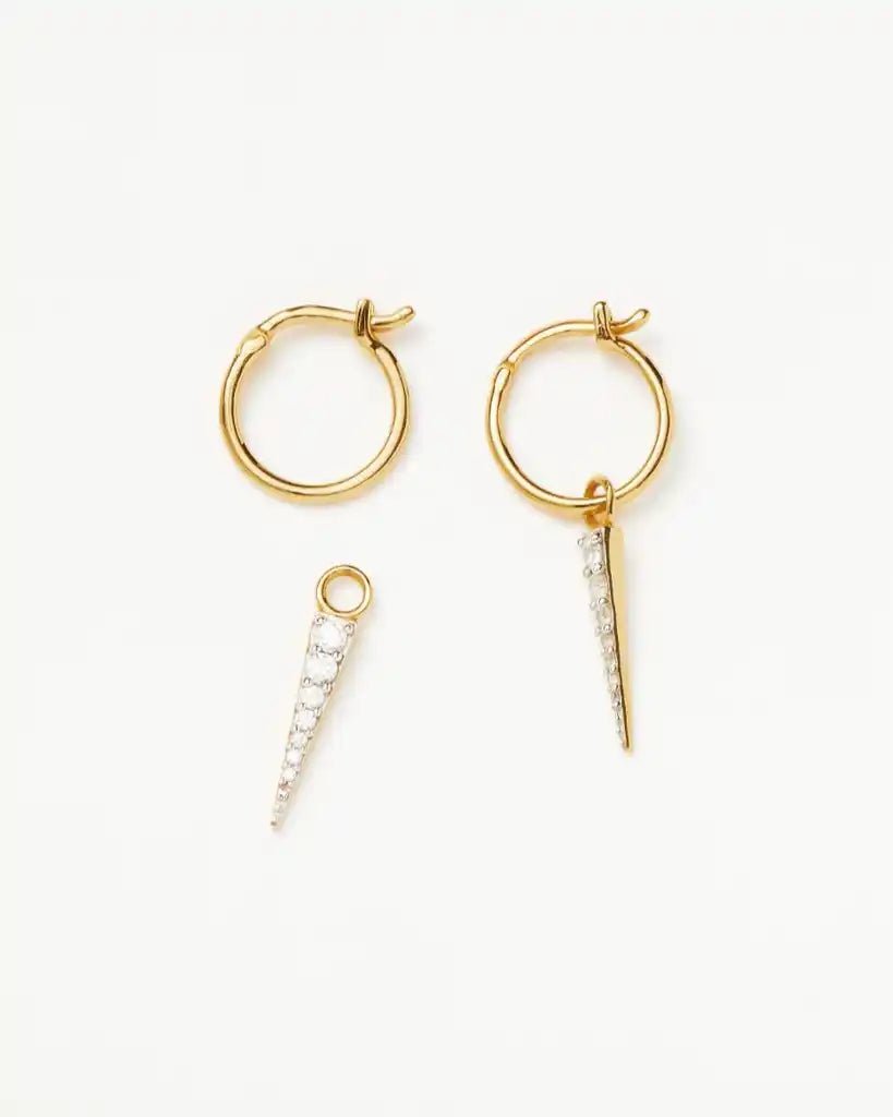 Missoma Mini Gold Pave Spike Charm Hoop Earring - MISSOMA - Luxe Leopard