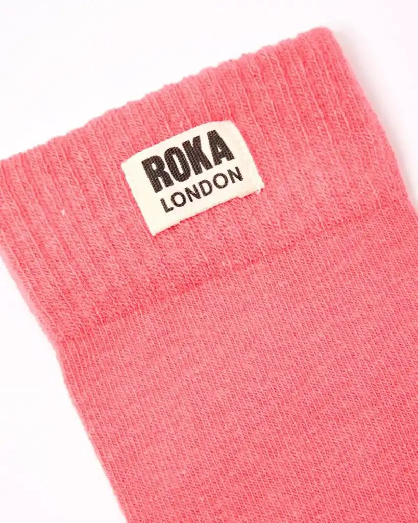 ROKA Wimbledon Crew Socks Pink Carnation - ROKA - Luxe Leopard