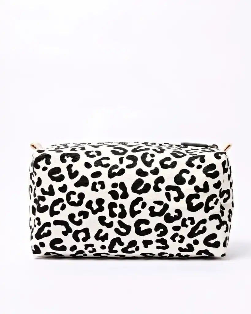 ROKA Mayfair Wash Bag in Summer Leopard Cotton Canvas - ROKA - Luxe Leopard