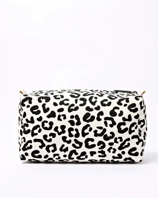 ROKA Mayfair Wash Bag in Summer Leopard Cotton Canvas - ROKA - Luxe Leopard