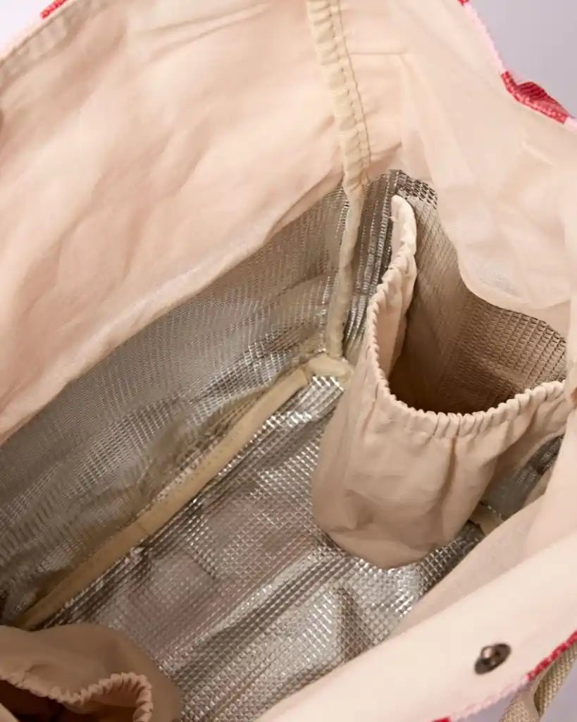 ROKA Hampstead Lunch Bag in Strawberry Stripe Cotton Canvas - ROKA - Luxe Leopard