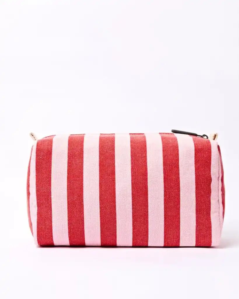 ROKA Mayfair Wash Bag in Strawberry Stripe Cotton Canvas - ROKA - Luxe Leopard