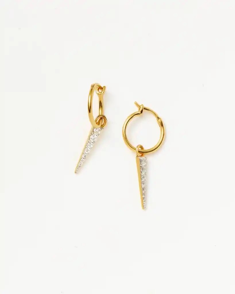 Missoma Mini Gold Pave Spike Charm Hoop Earring - MISSOMA - Luxe Leopard