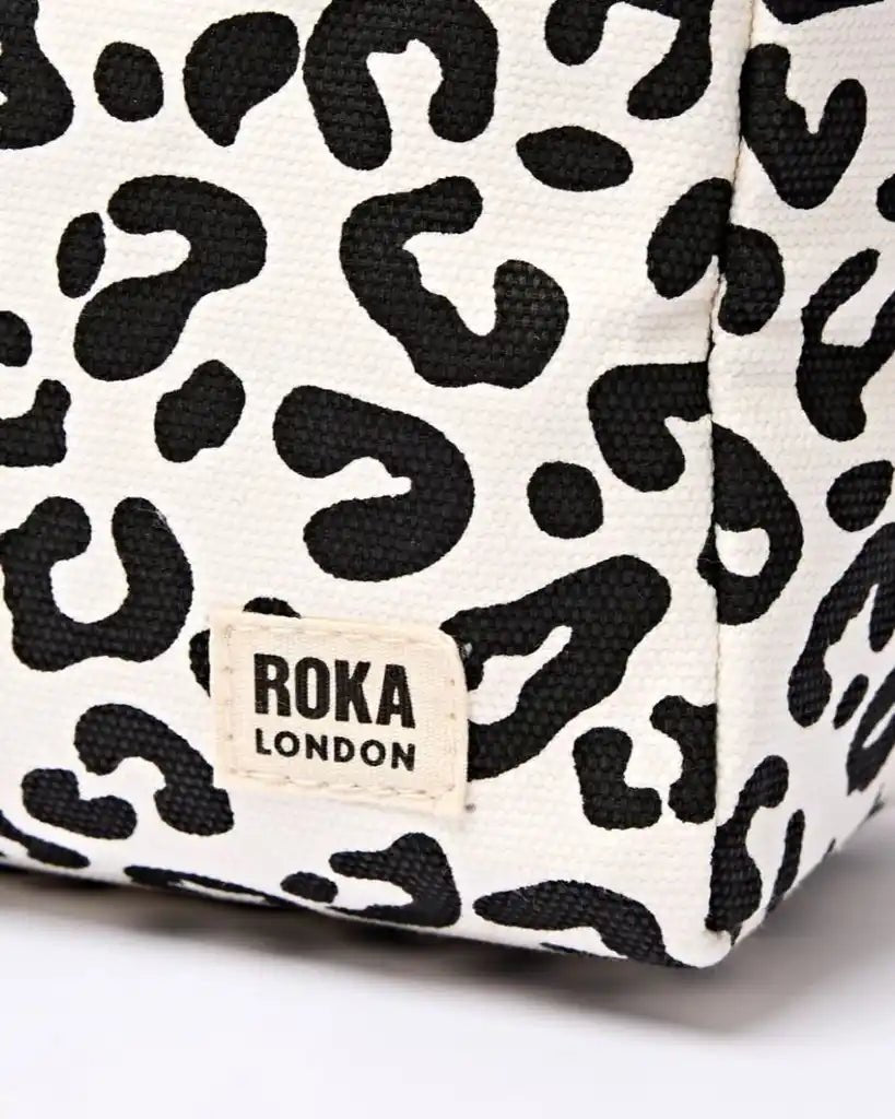 ROKA Mayfair Wash Bag in Summer Leopard Cotton Canvas - ROKA - Luxe Leopard