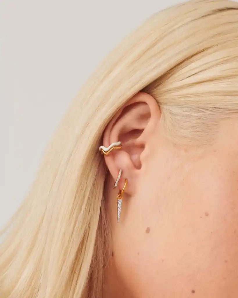 Missoma Mini Gold Pave Spike Charm Hoop Earring - MISSOMA - Luxe Leopard