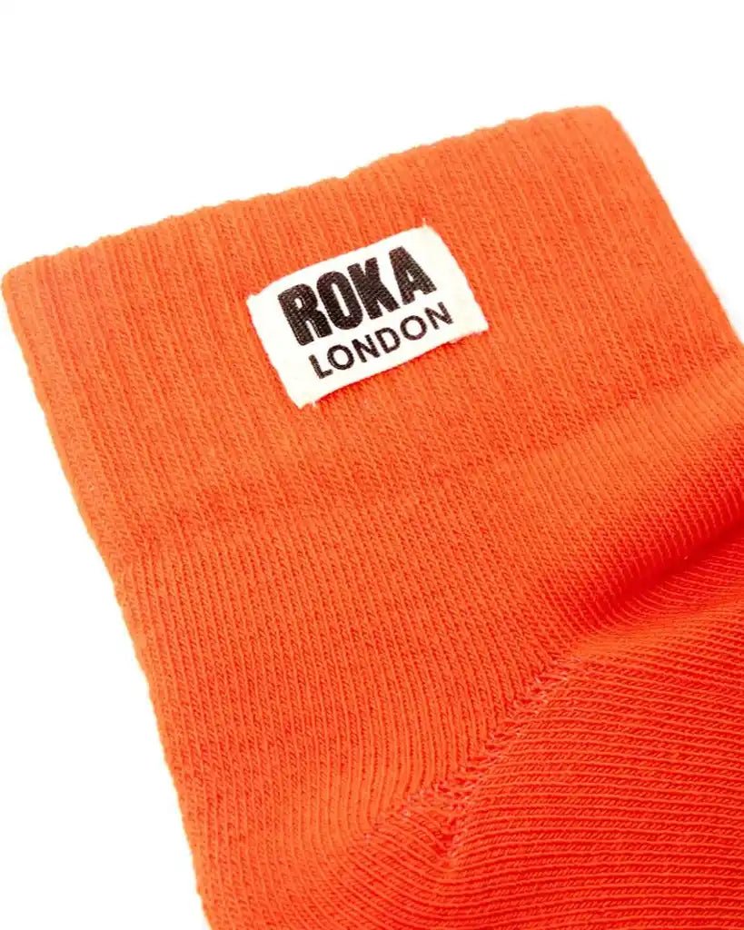 ROKA Wembley Ankle Socks Jaffa Orange - ROKA - Luxe Leopard