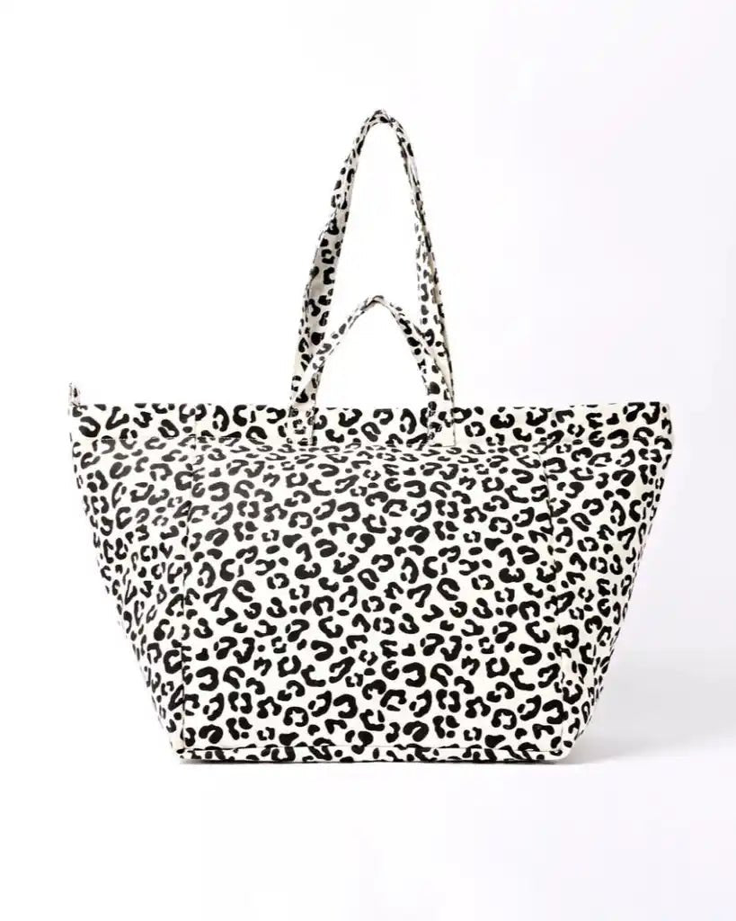 ROKA Marylebone Large Tote Bag in Summer Leopard Cotton Canvas - ROKA - Luxe Leopard