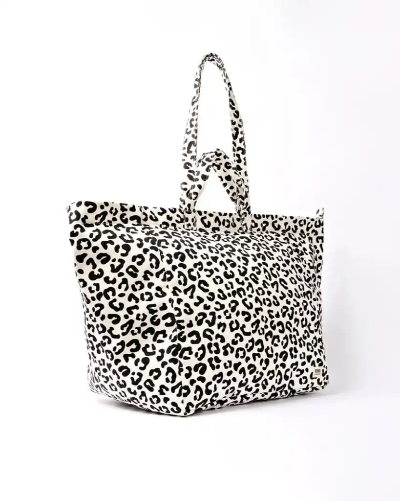 ROKA Marylebone Large Tote Bag in Summer Leopard Cotton Canvas - ROKA - Luxe Leopard