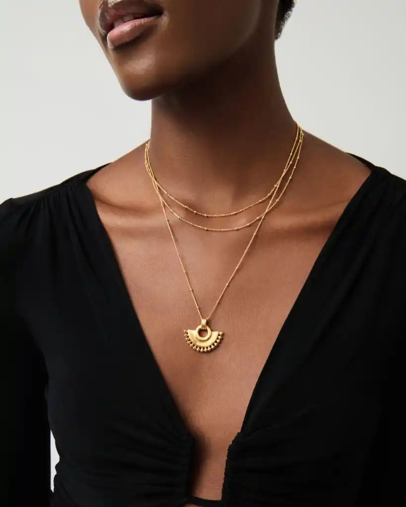 Missoma Zenyu Gold Fan Necklace