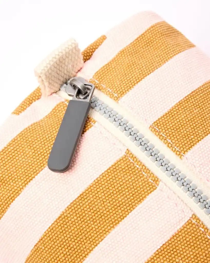 ROKA Mayfair Wash Bag in Rose Gold Stripe Cotton Canvas - ROKA - Luxe Leopard